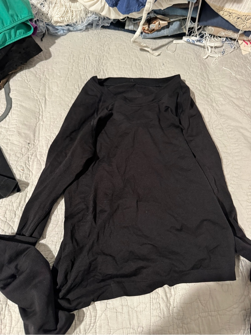 lululemon athletica Black Off-the-Shoulder Sweater